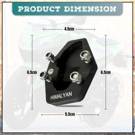 OBEROI\'S TRADERS Stainless Steel Side Stand Extender | Side Stand Pad for Royal Enfield Himalayan 450