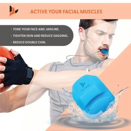 FIT PICK Pro Jawline Exerciser Tool Men&Women,Tones Face,Jaw&Neck,Jaw Exerciser Help Defines Jawline,Jawline Exerciser Helps Reduce Craving Stress Jaw Liner Tools For Men&Women,Jawline Shaper (Purple