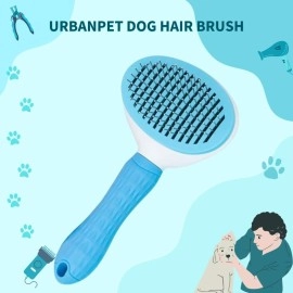 BOFOS Dog hair brush Thin Slicker dog Brush for hair dogs & Cat brush | Self Clean dog comb for deseeding brush for dog accessories & cat accessories