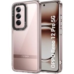 TheGiftKart Hybrid Shockproof Back Cover Case for Oppo Reno 12 Pro 5G | Stylish Camera Border | Electroplated Buttons | Crystal Clear Hard Back Cover for Reno 12 Pro (TPU & PC, Transparent Bumper)