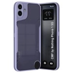 Fashionury Colored Transparent Back Case Cover for CMF by Nothing Phone 1 | Camera Protection Bump | Shockproof Design | Colored TPU | Bumper Case for CMF by Nothing Phone 1 (Light Purple)