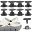 Pmw - Universal Crocs Shoes Repair Rivets - 8 Set Replacement Strap Button for Men and Women Summer Shoes (Black)