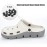 Pmw - Universal Crocs Shoes Repair Rivets - 8 Set Replacement Strap Button for Men and Women Summer Shoes (Black)