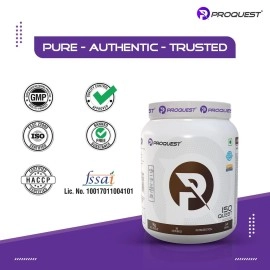 ProQuest Isolate Whey Protein Iso Quest(Caf Brazil, 1KG / 2.2 lb / 30 Servings) | 27g Protein Per Scoop | Low Fat & 12.5g EAA | Lab Tested & Easily Digestive | Faster Muscle Support & Recovery