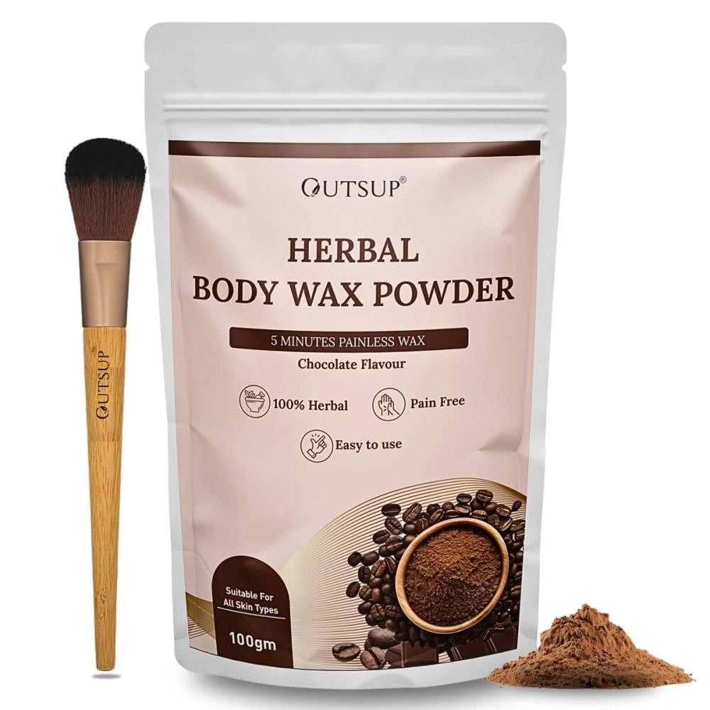 Outsup Wax Powder for Hair Removal for Women & Men | Painless & Quick Solution for Hair Removal Chocolate Flavor with No harmful chemicals, Irritation, Skin Rashes & No Side Effects - 100gm