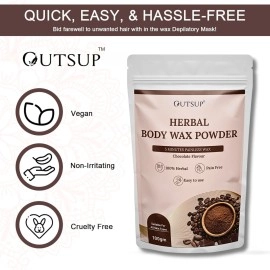 Outsup Wax Powder for Hair Removal for Women & Men | Painless & Quick Solution for Hair Removal Chocolate Flavor with No harmful chemicals, Irritation, Skin Rashes & No Side Effects - 100gm