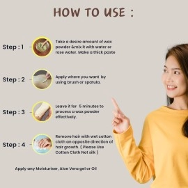 Outsup Wax Powder for Hair Removal for Women & Men | Painless & Quick Solution for Hair Removal Chocolate Flavor with No harmful chemicals, Irritation, Skin Rashes & No Side Effects - 100gm