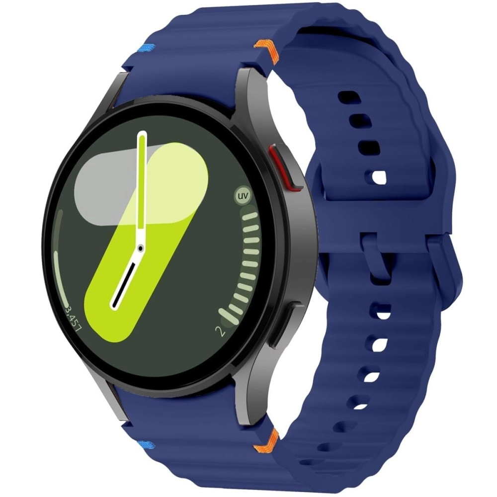 VEMIGON Sport Band Compatible With Samsung Galaxy Watch 7 Band 40mm 44mm (2024), No Gap Soft Silicone Waterproof Strap with Decorative Woven Line for Galaxy Watch 6 5 4 40mm 44mm (Watch Not Included)