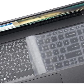 RAYA Silicone Keyboard Cover for Acer Nitro V (ANV15-41 / ANV15-51) Acer Aspire 5 (A515-57G / A515-58GM) Acer Aspire 7 (A715-51G / A715-76G) Gaming Laptops (Silicone Clear)