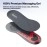 FOVERA Gel Insoles Pair for Walking, Running, Sports, Formal and Safety Shoes - All Day Comfort with Dual Gel Technology - Full Length Sole for Every Shoe (Male, Red, Pack of 1 Pair)