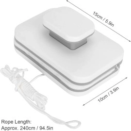 Evissa Magnetic Window Cleaner | Magnet Double-Side Glass Cleaner | Double-face Glazed | Two Sided Wiper | with 2 Extra Cleaning Cotton Squeegee | Washing Equipment