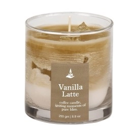 PROSPERRO LUMO by Parkash Candles Latte Coffee Scented Candle, Paraffin Wax and Gel Wax as ice Cubes- Coffee, Chocolate and Vanilla (Vanilla Latte)