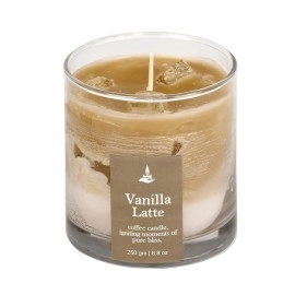 PROSPERRO LUMO by Parkash Candles Latte Coffee Scented Candle, Paraffin Wax and Gel Wax as ice Cubes- Coffee, Chocolate and Vanilla (Vanilla Latte)