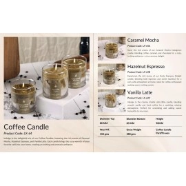 PROSPERRO LUMO by Parkash Candles Latte Coffee Scented Candle, Paraffin Wax and Gel Wax as ice Cubes- Coffee, Chocolate and Vanilla (Vanilla Latte)