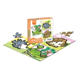 Frank 6 in 1 First Fun & Educational Jigsaw Puzzles for Kids - Combo Pack of 2 (3 Cardboard Puzzles Each) -Dinosaurs & in Water - Age 3 Years Old & Above- Fun & Challenging Brain Booster Games