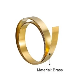 ALEAF Pure Brass Strip Vastu Remedy for Entrance, Maha Vastu Remedy for Toilet Correction and Zone (8 FEET, 13MM, Width, 0.25 MM Thickness) (Brass)