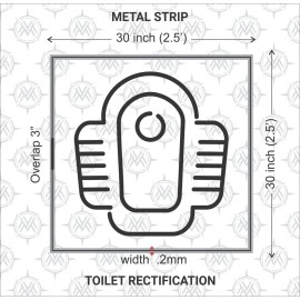 ALEAF Pure Brass Strip Vastu Remedy for Entrance, Maha Vastu Remedy for Toilet Correction and Zone (8 FEET, 13MM, Width, 0.25 MM Thickness) (Brass)