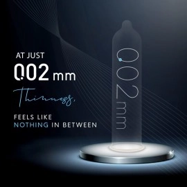 Okamoto 0.02 - Japan\'s Best | Thinnest Condom In India | 1st Time in India - Non Latex PU Condom | Super Thin | Super Strong | Imported from Japan | 0.02 mm Ultra Thin (Pack of 2, 12s)