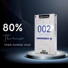 Okamoto 0.02 - Japan\'s Best | Thinnest Condom In India | 1st Time in India - Non Latex PU Condom | Super Thin | Super Strong | Imported from Japan | 0.02 mm Ultra Thin (Pack of 2, 12s)