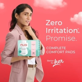 Nua Complete Comfort Pads | Zero Irritation Promise | Essentials Pack | Super Saver | 4x Comfort | 100% Toxic-free | Medium FLow