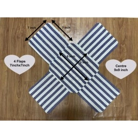 Glus Cotton Set of 2 Double Layer Roti Clothes Wrap with Flaps Casement Cotton Cloth for chapati for hot case Kitchen Chapati Cloth wrap roti Cloth,Colour: Red Stripe,Blue Stripe (Cotton, Blue & Red)