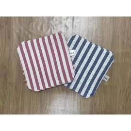 Glus Cotton Set of 2 Double Layer Roti Clothes Wrap with Flaps Casement Cotton Cloth for chapati for hot case Kitchen Chapati Cloth wrap roti Cloth,Colour: Red Stripe,Blue Stripe (Cotton, Blue & Red)