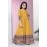 Fashion Dream Girls Crepe Silk Digital Printed Maxi Dress|Dresses for Girls|Fit and Flared Dress, Mustard Yellow, 7-8 Y