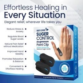 Murti Export Sugar Control LI4 Acupressure Point Clip (4 Piece) - Wearable Hand Massager for Headache, Migraine, Arthritis, and Tension Relief - Ideal for Diabetes Management | Light Weight