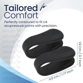 Murti Export Sugar Control LI4 Acupressure Point Clip (4 Piece) - Wearable Hand Massager for Headache, Migraine, Arthritis, and Tension Relief - Ideal for Diabetes Management | Light Weight