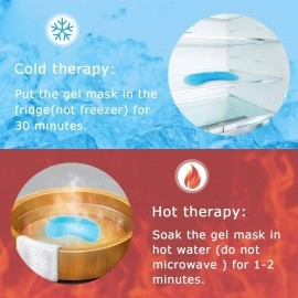 VALKYRIE Velvet Cooling Gel Relaxing Eye Sleep Mask For Dark Circles, Dry Eyes, Cooling Eyes, Pain Relief, Redness, Eye Patches, Sleeping Cool Pad Suitable For All Family Members Sleeping Mask (BLACK