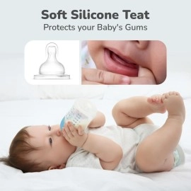 R for Rabbit First Feed Soft Silicone Teat for Glass, PP, and Stainless Steel Bottles (Size - L) Pack of 2