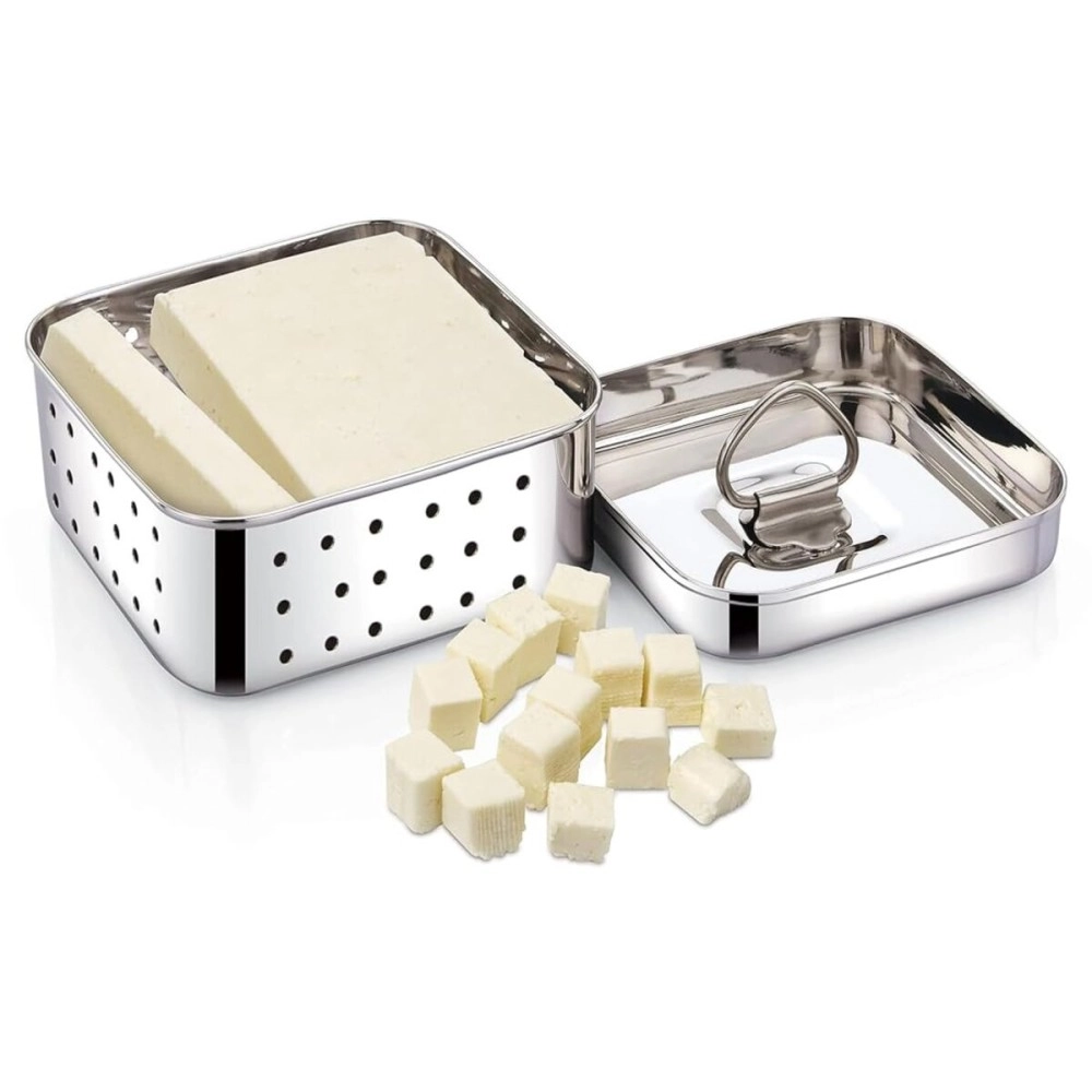 faas Stainless Steel Paneer Cheese/Tofu/Sprouts Maker/Mould/Press Maker, (500 Ml), 13 x 13 x 5.5 Centimeters,