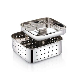 faas Stainless Steel Paneer Cheese/Tofu/Sprouts Maker/Mould/Press Maker, (500 Ml), 13 x 13 x 5.5 Centimeters,