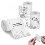 SEZNIK Magic Paper Translucent Self-Adhesive Thermal Paper Rolls Continuous 57Mm Width, 2-Inch Compatible With Most Mini Portable & Pos Printers (Pack Of 3 Rolls)