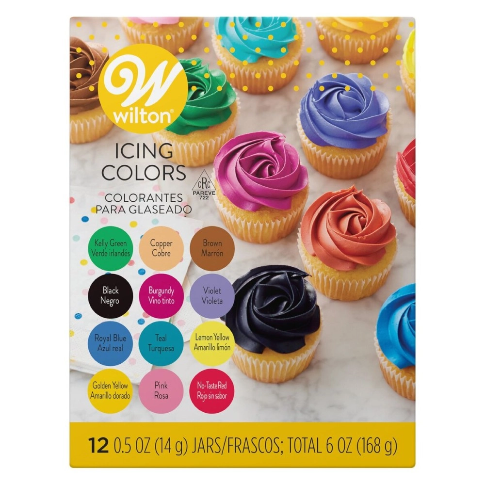 Wilton Icing Colors 12-Piece Gel Food Coloring Set