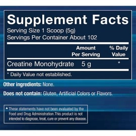 BODYTECH 100% Pure Creatine Monohydrate Powder - Premium Micronized Creatine for Enhanced Muscle Strength and Performance - Supports Muscles, Recovery, and Increased Exercise (18oz/102 Servings)