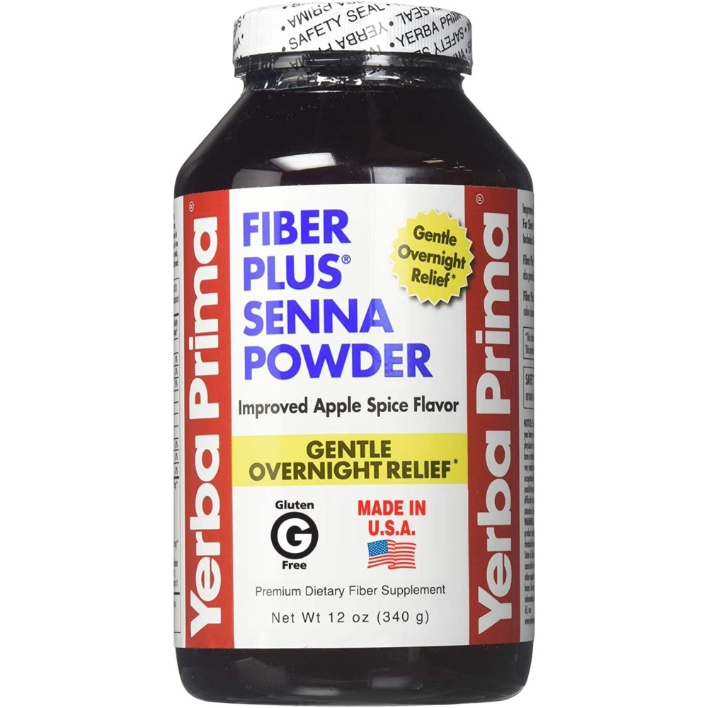 Yerba Prima Fiber Plus Senna Powder, 12 Ounce