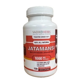Vadik Herbs Certified Organic Jatamansi Spikenard Root (Nardostachys jatamansi) Powder | Helps to Maintain Healthy Nervous System and Optimal Brain Functions (100 Vegicaps)