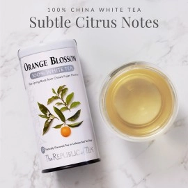 The Republic of Tea Orange Blossom White Tea, 50 Tea Bags, Authentic 100% White Tea, Fresh Citrus Blend