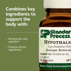 Standard Process Inc. Hypothalmex - Whole Food Brain Support and Brain Health with Magnesium Citrate and Calcium - 60 Tablets