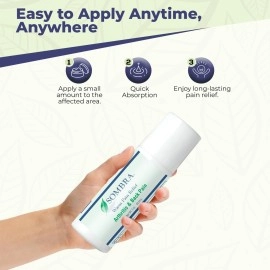 Sombra Warm Therapy Natural Pain Relieving Gel Roll On, 3-Ou