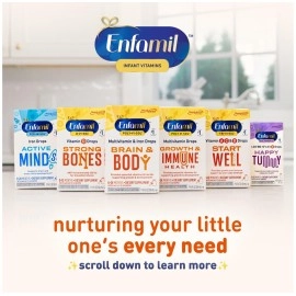 Enfamil Poly-Vi-Sol Liquid Multivitamin Supplement For Infants And Toddlers Ml Dropper Bottle