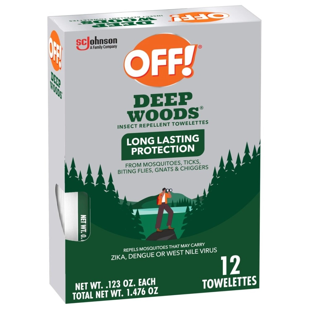 Off Deep Woods Insect Repellent Towelettes 12ea