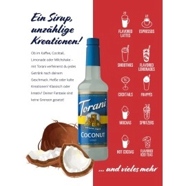 Torani Sugar Free Coconut Syrup, 750ml