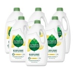 Seventh Generation Dishwasher Detergent Gel Soap, Lemon Scent, 42 Oz. Bottles, Pack of 6, (Packaging May Vary)