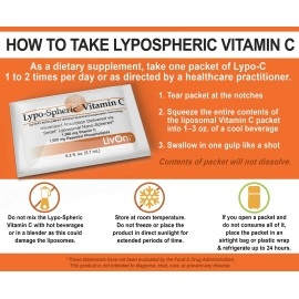 LivOn Laboratories Lypo-Spheric Vitamin C - Pack of 30,1000 mg