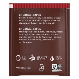 Stash Tea Double Spice Chai Black Tea, 6 Boxes With 18 Tea Bags Each (108 Tea Bags Total)