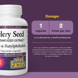 Natural Factors Celery Seed Extract 60 Vegetarian Capsules