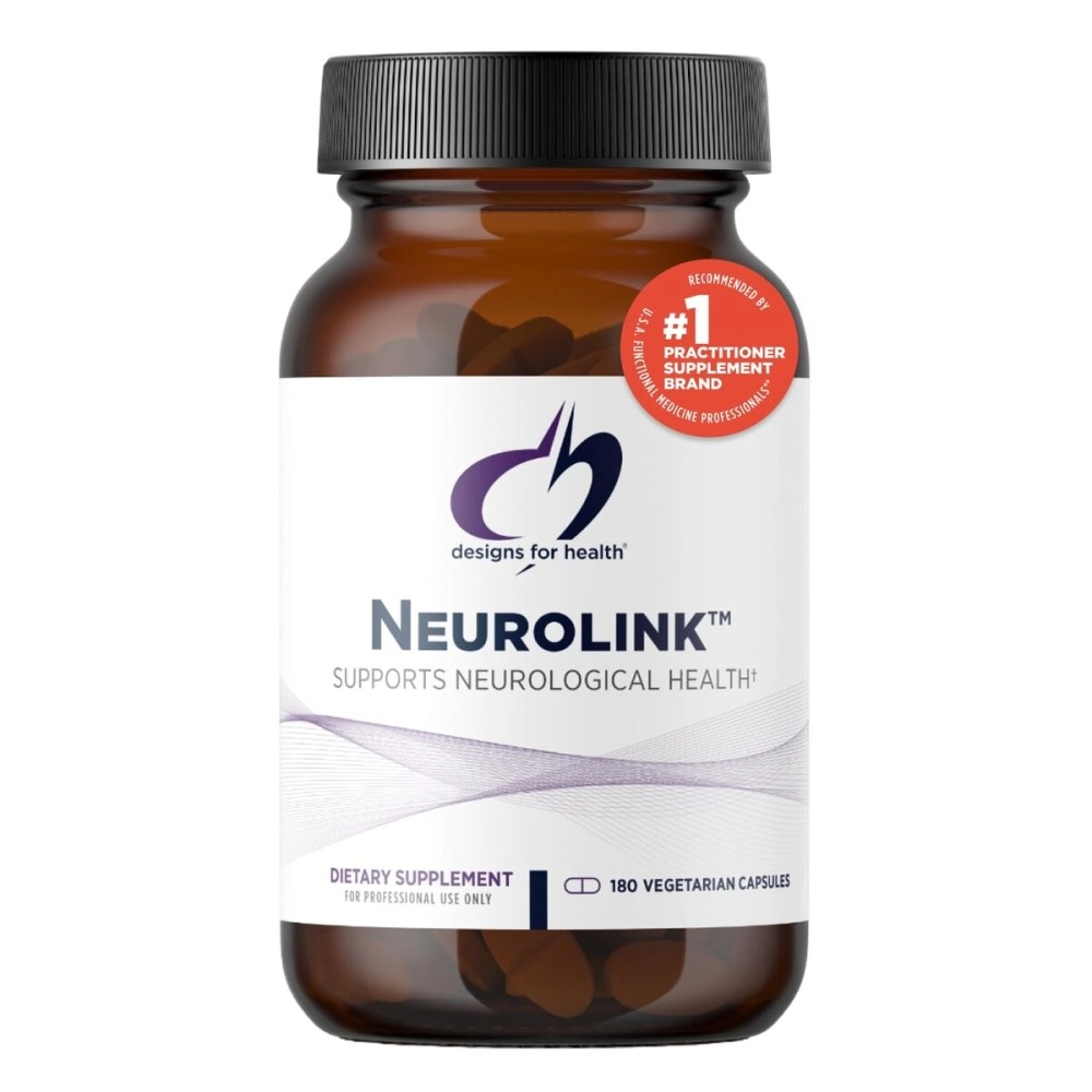 Designs for Health Neurolink - L-Tyrosine, GABA, 5-HTP, Inositol + Taurine Supplement - Designed to Support Mood, Neurological + Cognitive Health - Non-GMO (180 Capsules)