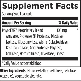 Designs for Health Plant Enzyme Digestive Formula - Vegetarian Digestive Enzymes Supplement - Gut Support with Hemicellulase, Protease + More - May Support Occasional Gas + Bloating (90 Capsules)